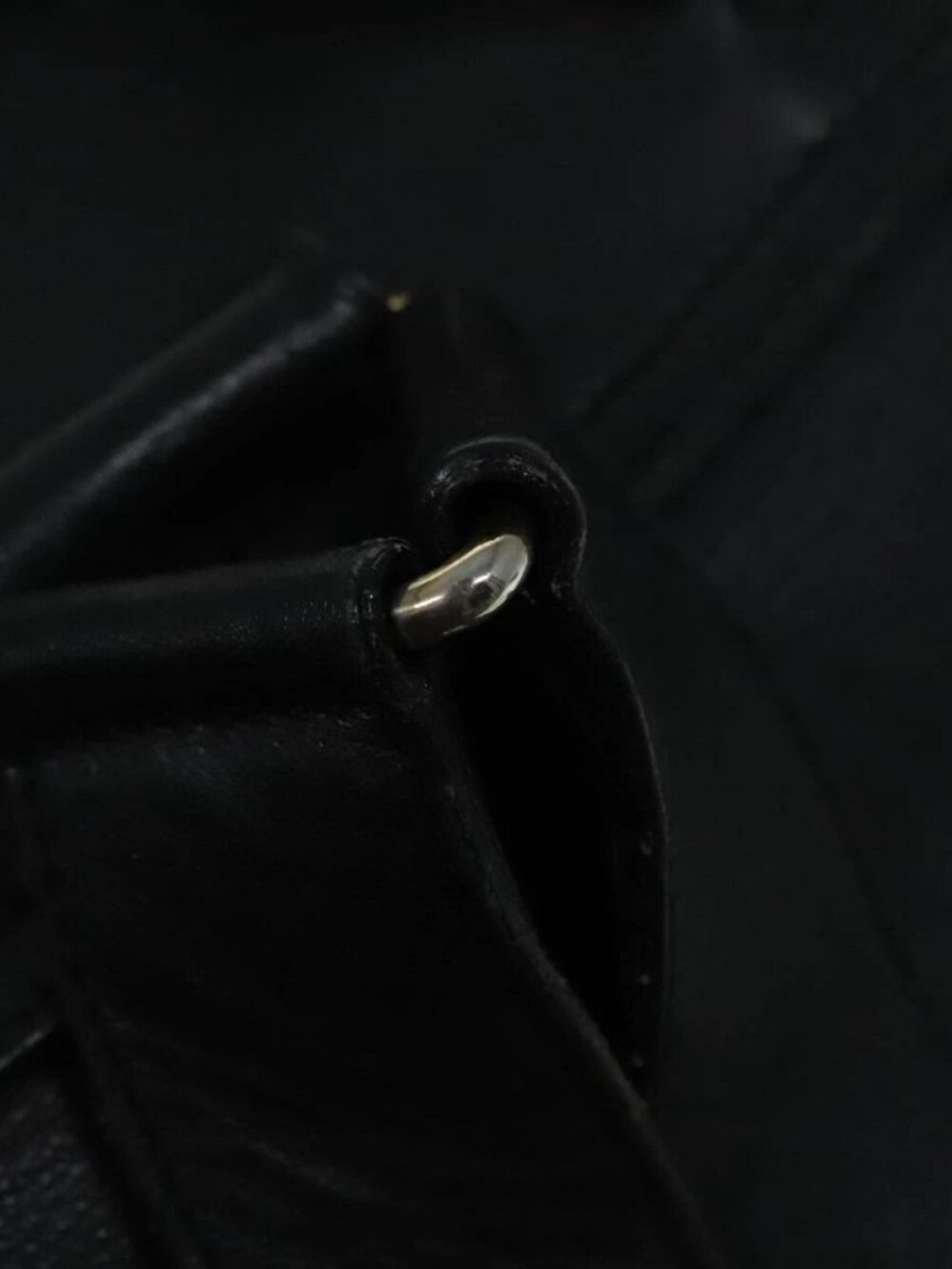 GUCCI Bamboo Backpack Leather Black Gold 008 2058 0016 Auth am6979 - Picture 6 of 16